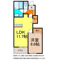 コンフォート洲之内の物件間取画像